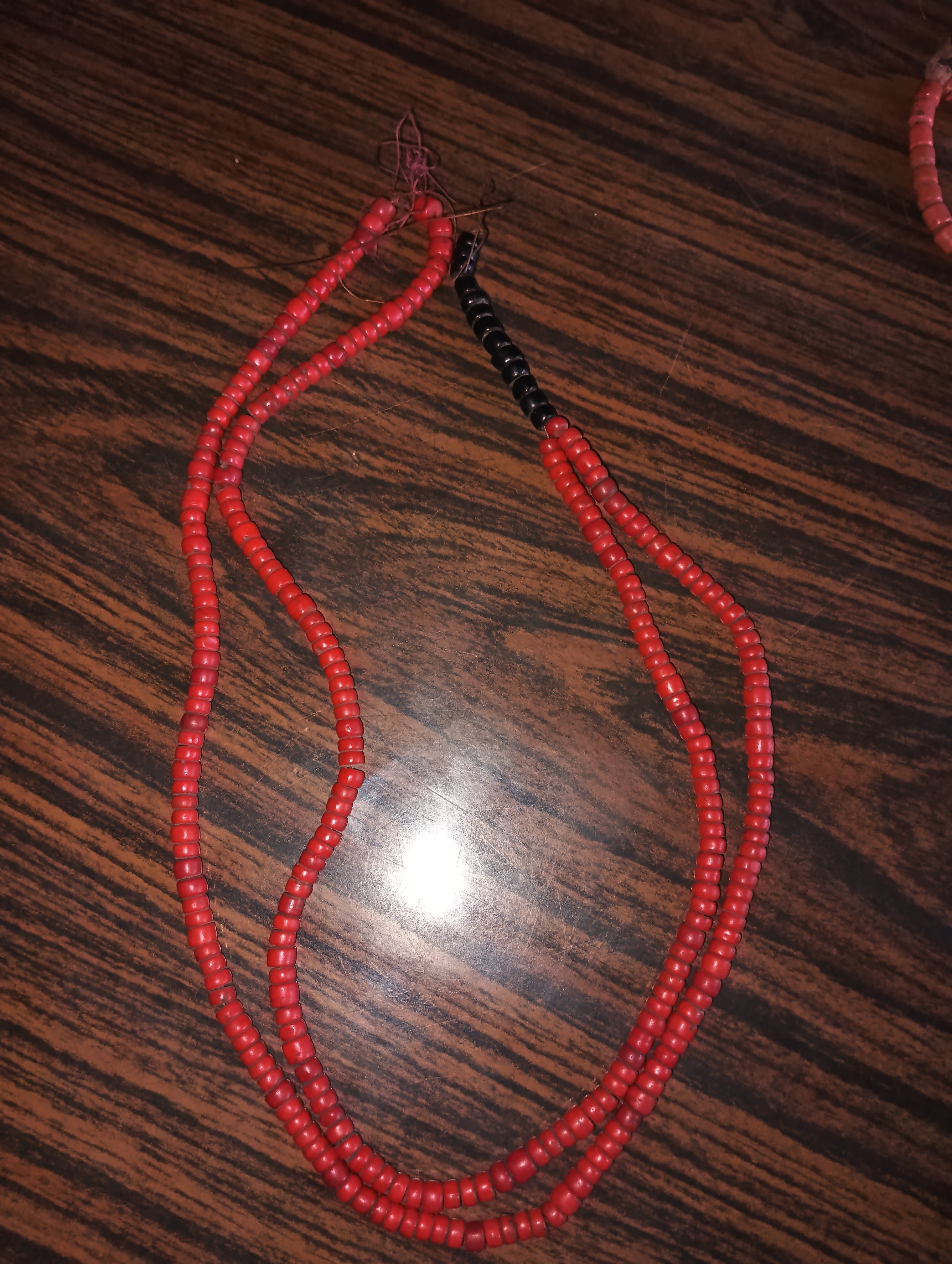 Antique 300-Year-Old Authentic Havala Mala | Genuine Vintage Red Coral Necklace image